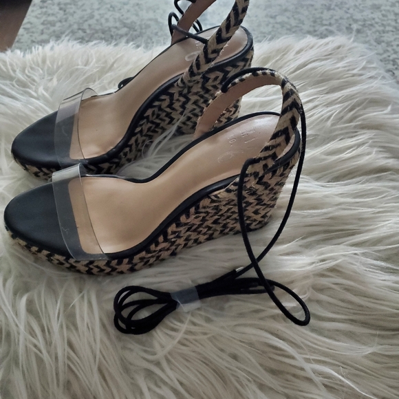 Mix #6 jute and plastic wedge sandal - Picture 5 of 7